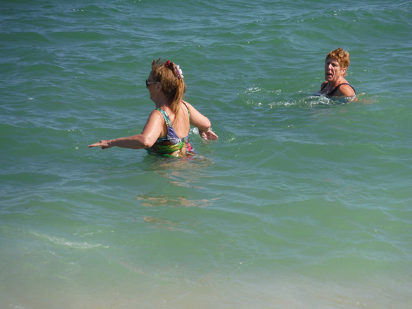 Karen and Sharon in the Atlantic Ocean